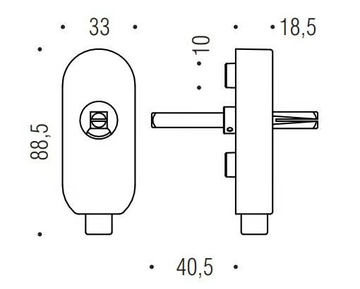 CD 02 DK Z - Cromall® security door lock by Colombo Design - view 3